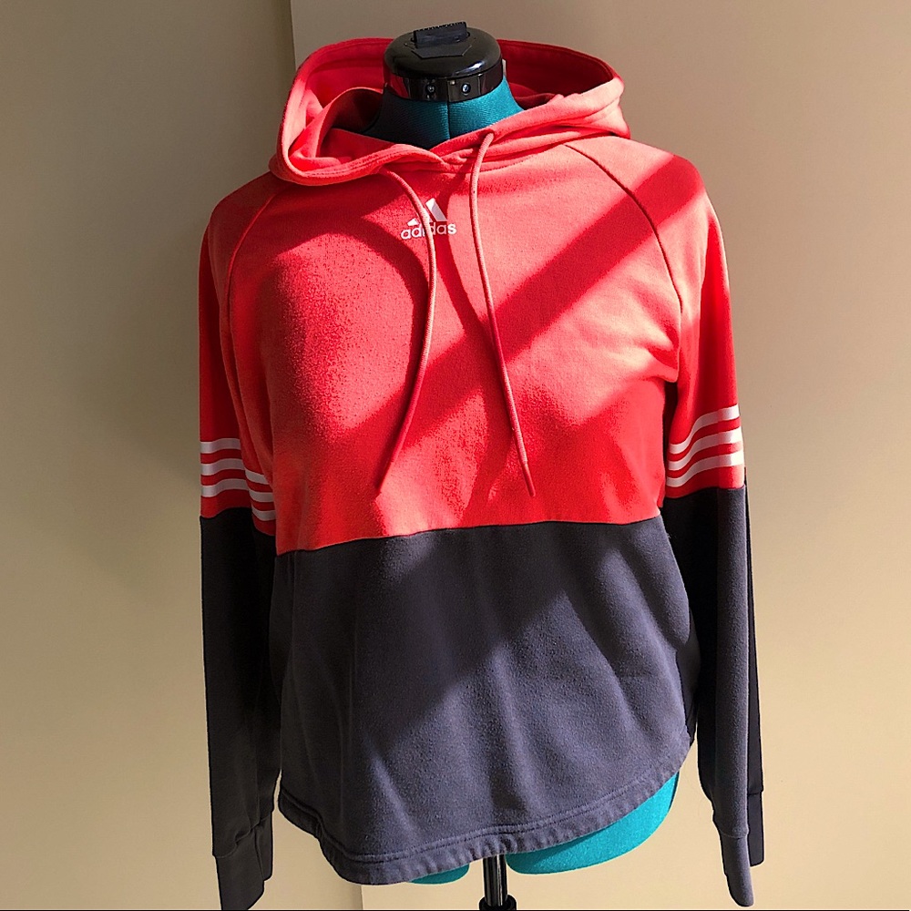Large colorblock women’s adidas hoodie